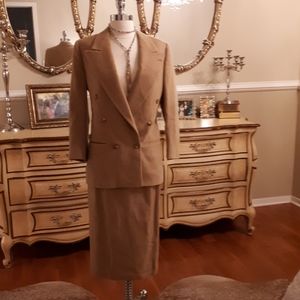 Brooks brothers 100% camel hair suit women skirt